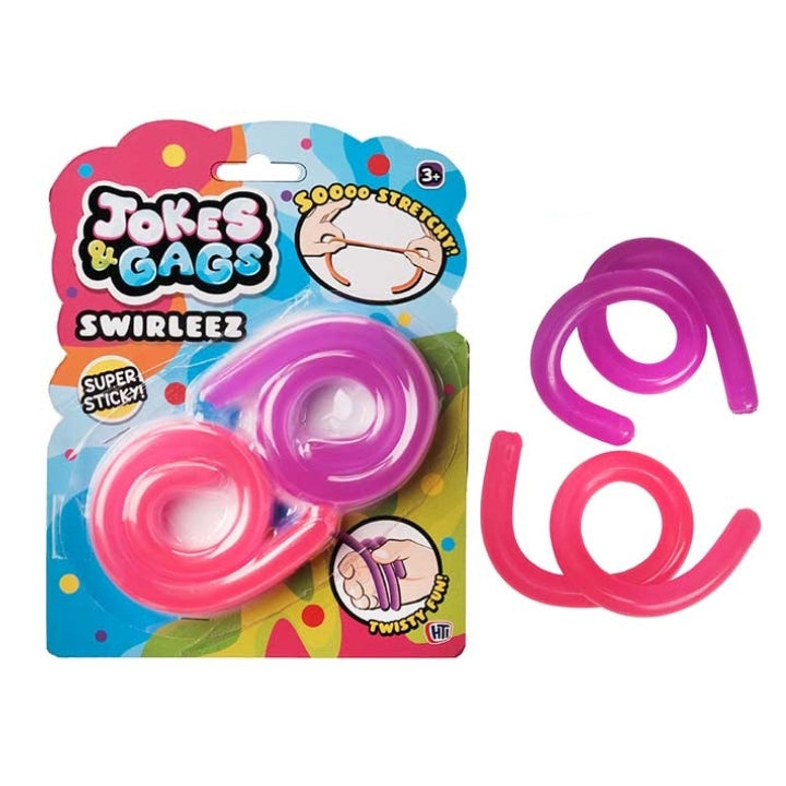 "Swirleez 2-Pack Stretchy Sensory Toys - Neon Assorted Colors, 33 cm