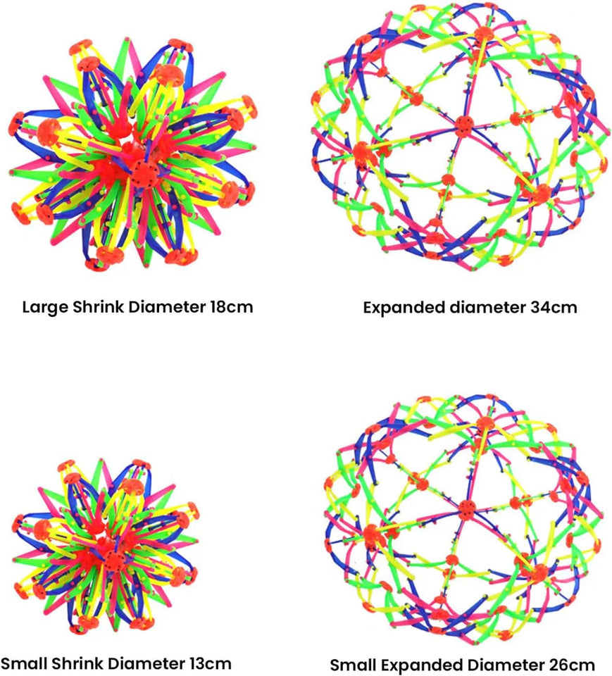 Expandable Breathing Ball Multi Coloured Plastic Expanding Magic Ball Uncle Jays Toy Store
