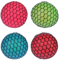 Ball Mesh Squeeze 7.5cm 4 Assorted Cols