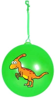 Ball PVC 25cm 80g Dinosaur W/hook 3 Assorted