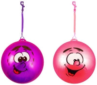 Ball PVC 25cm 80g Smelly Smile Face W/hook Assorted
