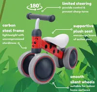 Boldcube - Baby Balance Bike: Ladybird - Red
