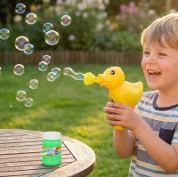 Bubble Gun Friction Duck w/50ml Bubble Tub