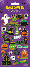 Happy Haunting (purple) Large Foil Stickers