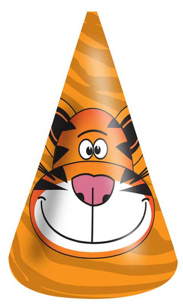 144-hat-cones-jungle-16-5cm-6-assorted
