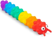 Light Up Suction Push Popper Rainbow Caterpillar