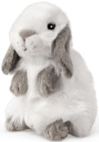 Lop Eared Rabbit Grey Plush Stuffed Animal Toy