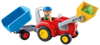 Playmobil 1.2.3 Tractor With Trailer