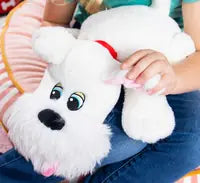 Pound Puppies Weighted Snuggles Plush - White With Fluffy Be
