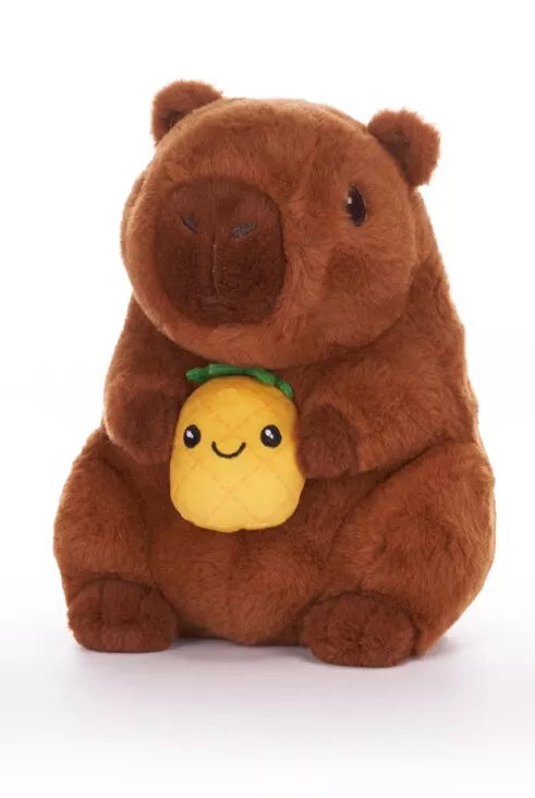 Capybara with Fruit 22 cm Plush Trio