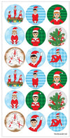 Stickers Elfin Around 2.5cm 18 Pcs Sheets