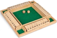 Wooden 4 Player Shut The Box Game