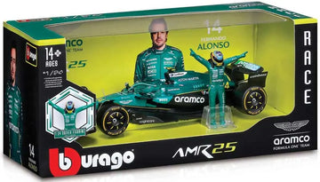 1:24 f1 Aston Martin amr25 With Driver Figure Alonso