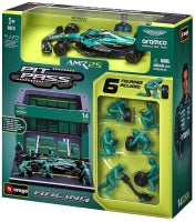 1:43 f1 Aston Martin amr25 2025 Pit Pass Diorama Alonso