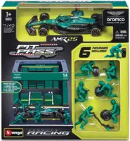1:43 f1 Aston Martin amr25 2025 Pit Pass Diorama Stroll