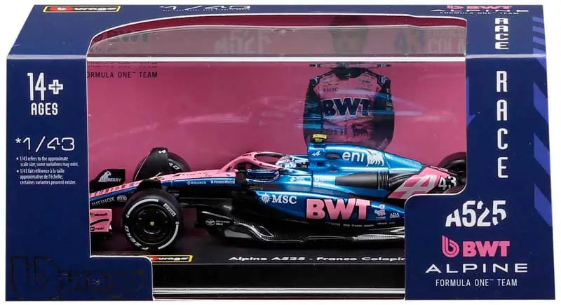 1:43 f1 Bwt Alpine a525 2025 Colapinto With Helmet
