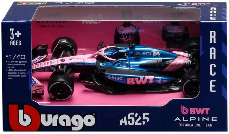 1:43 f1 Bwt Alpine a525 2025 Gasly In 12pc Dispenser