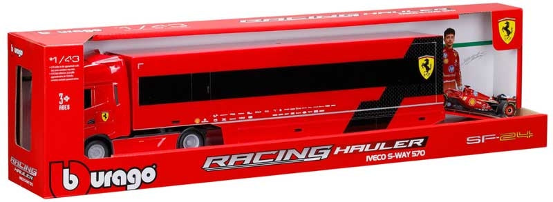 1:43 f1 Ferrari Iveco S - Way 570 Racing Transporter With On