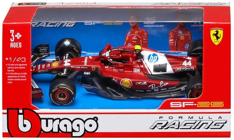 1:43 f1 Ferrari Sf - 25 2025 Hamilton In 12pc Dispenser