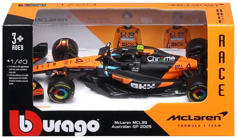 1:43 f1 Mclaren mcl39 2025 Norris British Gp In 12pc Dispens