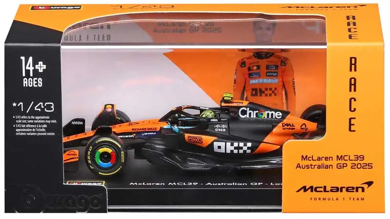 1:43 f1 Mclaren mcl39 2025 Norris With Helmet
