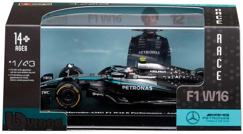 1:43 f1 Mercedes Amg w16 2025 Antonelli With Helmet