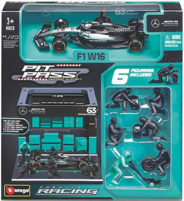 1:43 f1 Mercedes Amg w16 2025 Pit Pass Diorama Russell