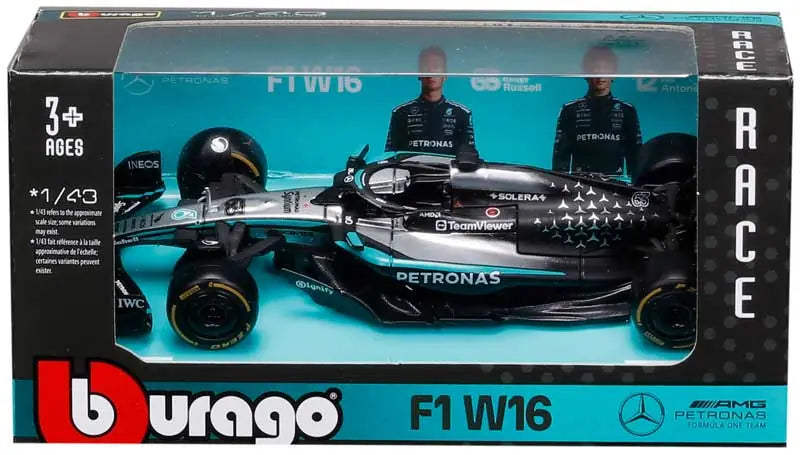 1:43 f1 Mercedes Amg w16 2025 Russell In 12pc Dispenser