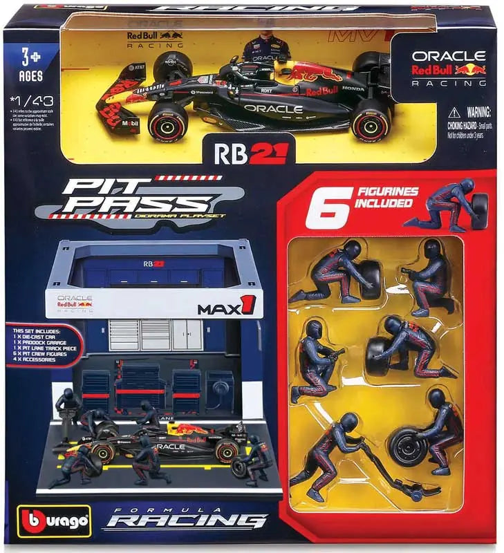 1:43 f1 Red Bull Racing rb21 2025 Pit Pass Diorama Verstappe