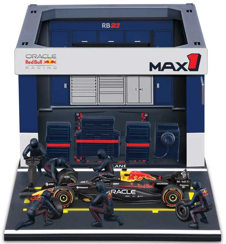 1-43-f1-red-bull-racing-rb21-2025-pit-pass-diorama-verstappe
