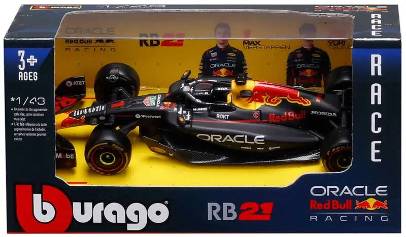 1:43 f1 Red Bull Racing rb21 2025 Verstappen In 12pc Dispens