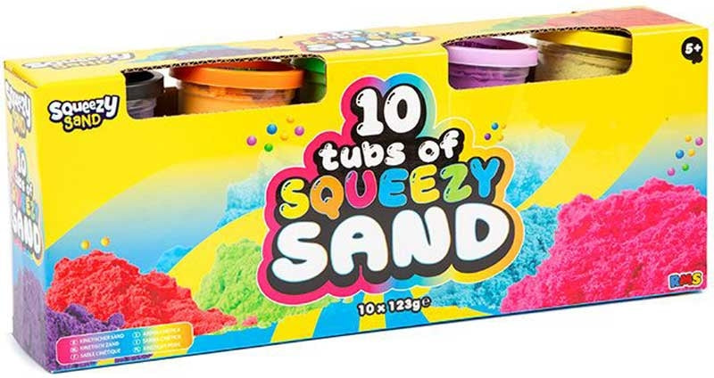 10 Pack Of Squeezy Sand - Kinetic