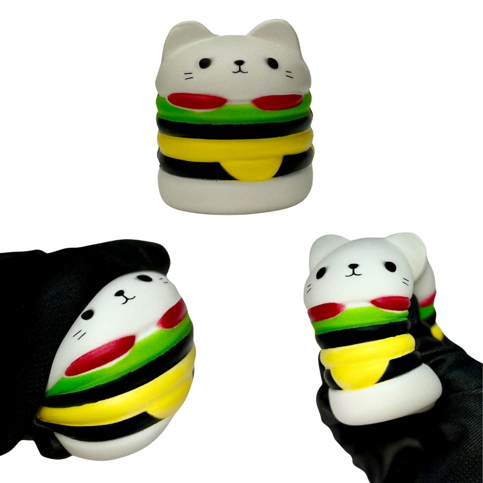 Hamburger Cat Jumbo Slow Rising Bread Squishies Toy