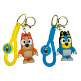 Handmade New Blue Dog And Orange Dog Keyring Bag Charm Keychain Cartoon Kids Gift Toy Bag Pendant Key Ring