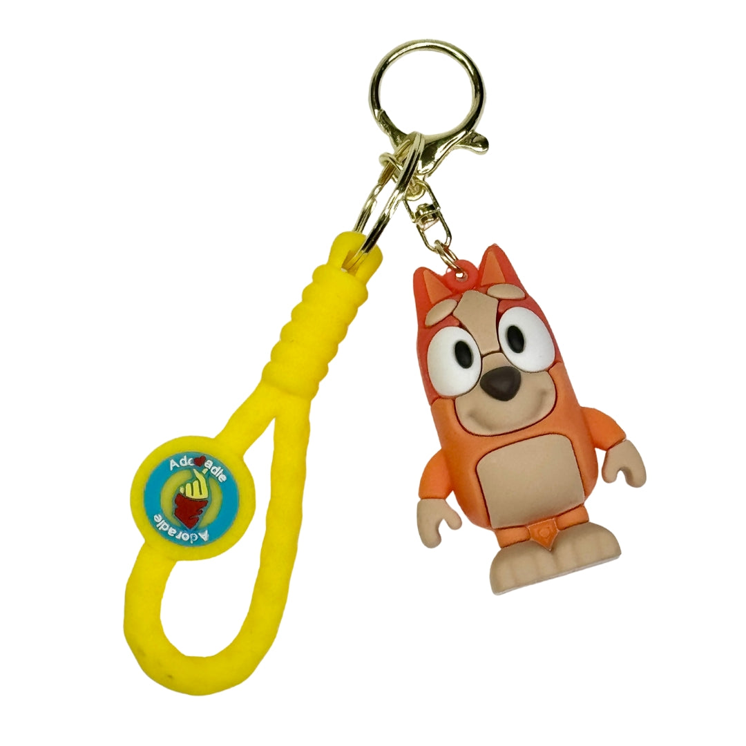 Bluey and Bingo Keyring Bag Charm Keychain Cartoon Kids Gift Toy Bag Pendant Key Ring