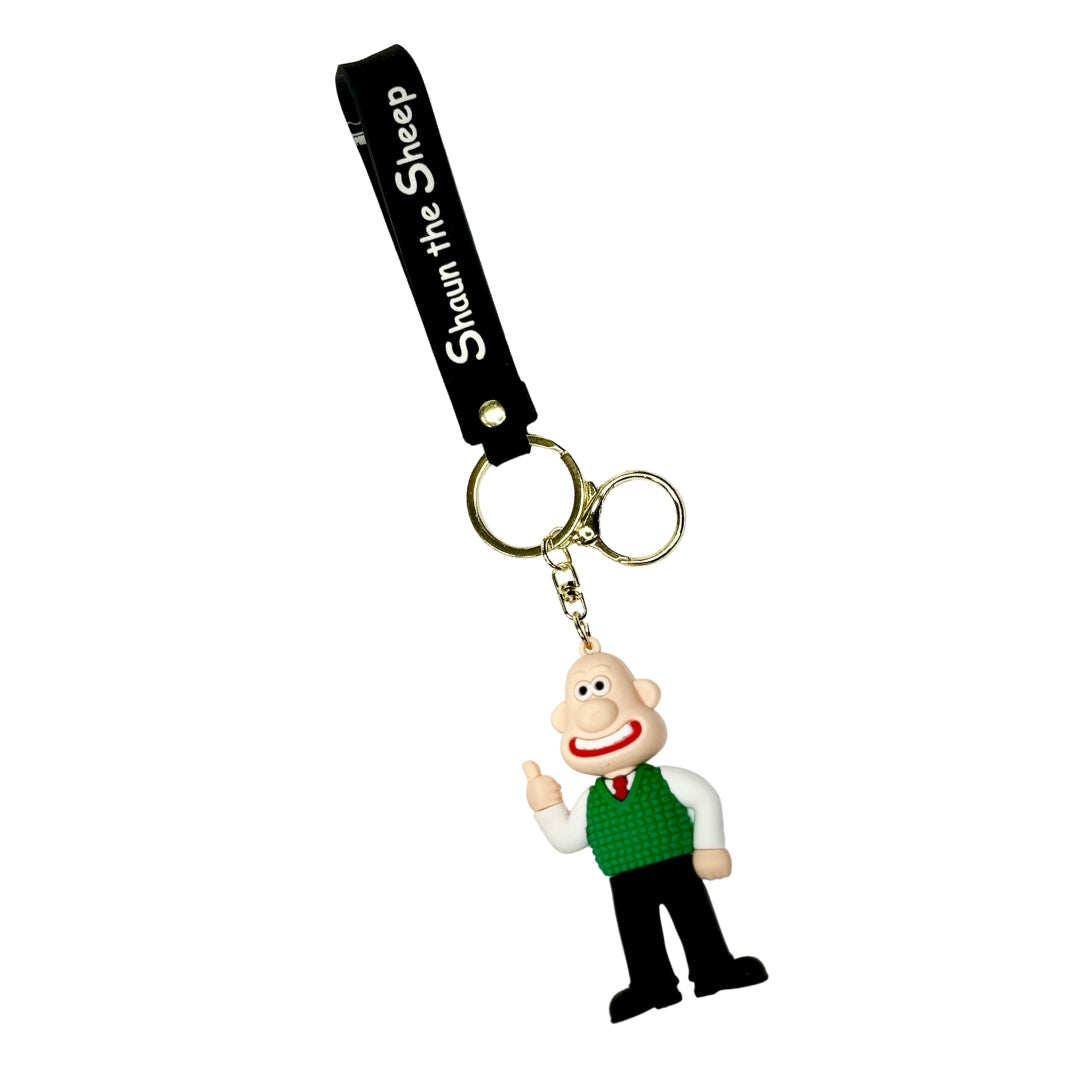 Shaun The Sheep Keychain Keyring Pendant Bag Pom Charm