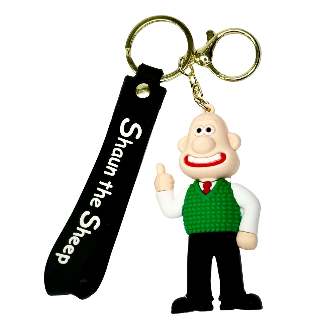 Shaun The Sheep Keychain Keyring Pendant Bag Pom Charm