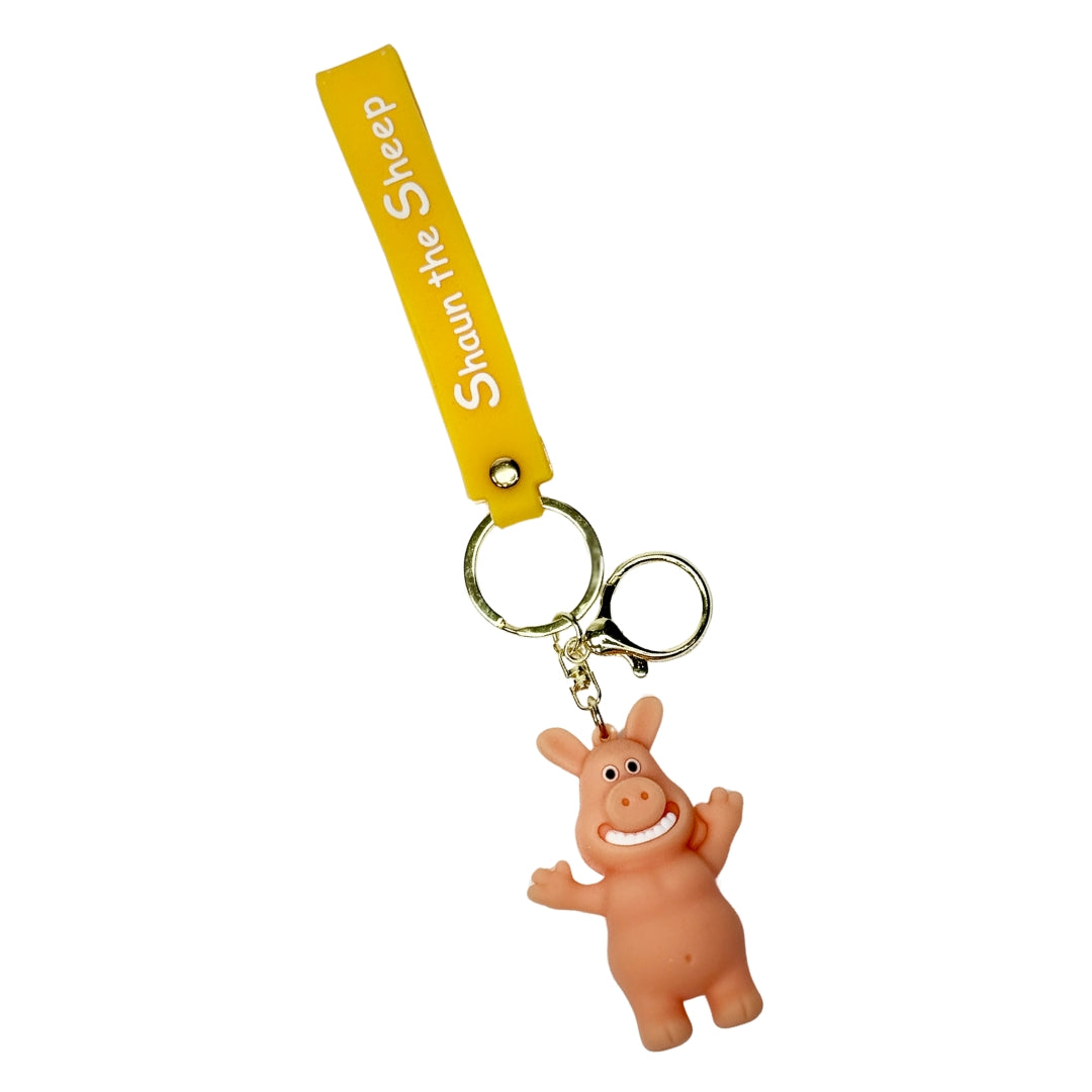 Shaun The Sheep Keychain Keyring Pendant Bag Pom Charm