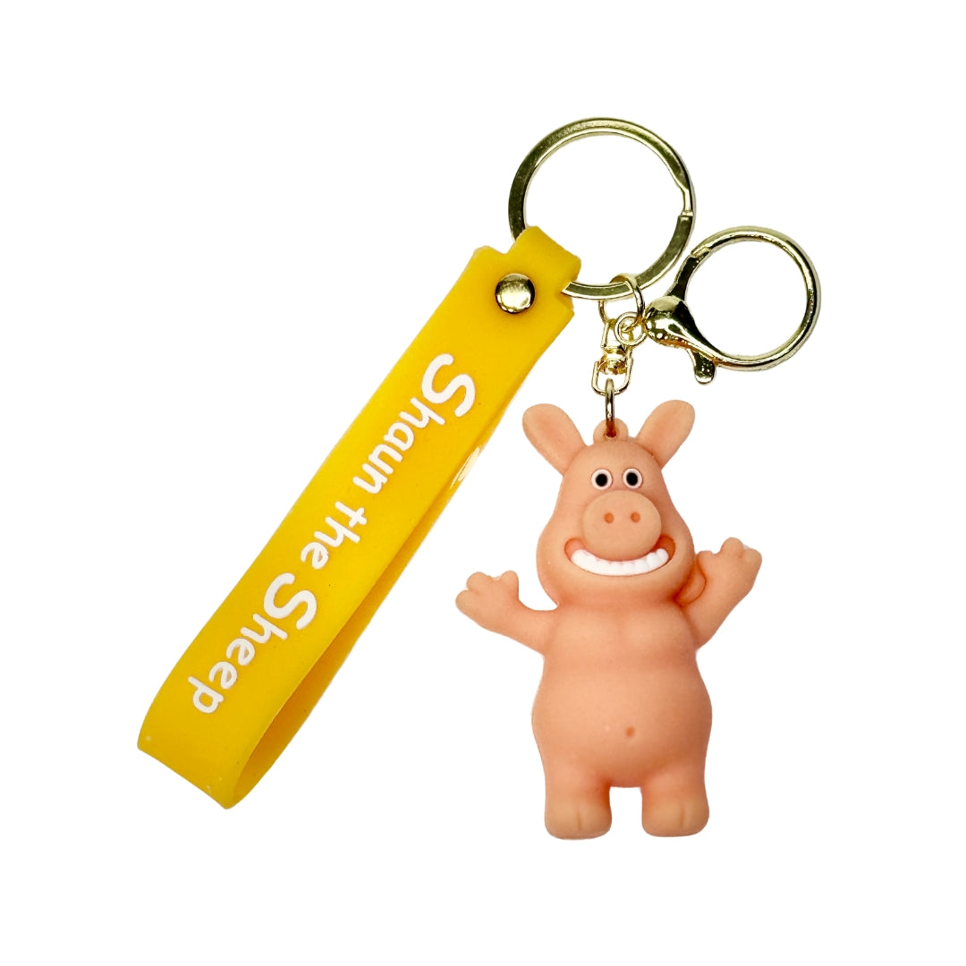 Shaun The Sheep Keychain Keyring Pendant Bag Pom Charm