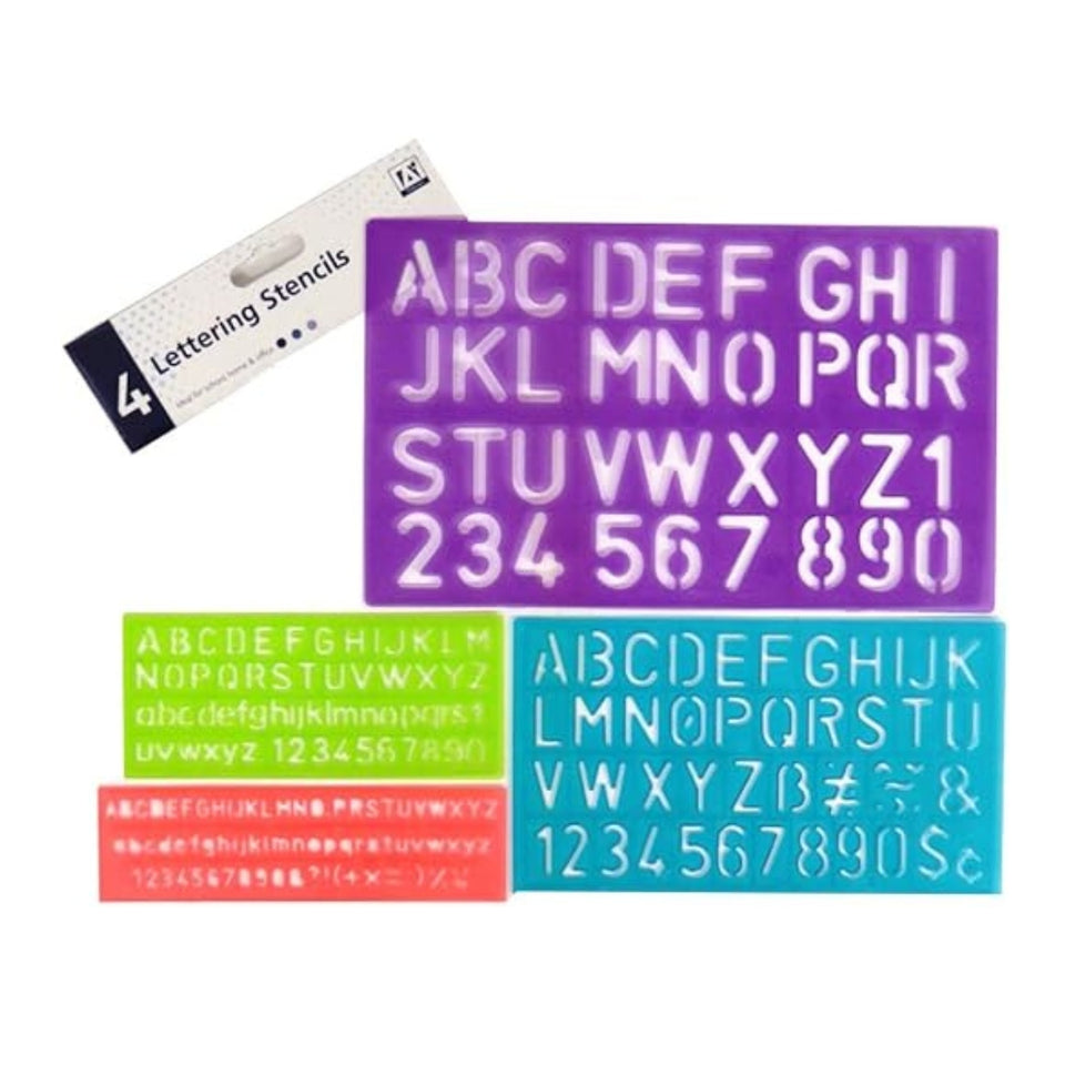 Alphabet & Number Lettering Stencil Set