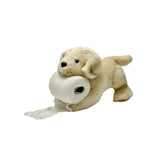 Adorable Plush Puppy Toy Holding a Roll - Cuddly Companion for Kids