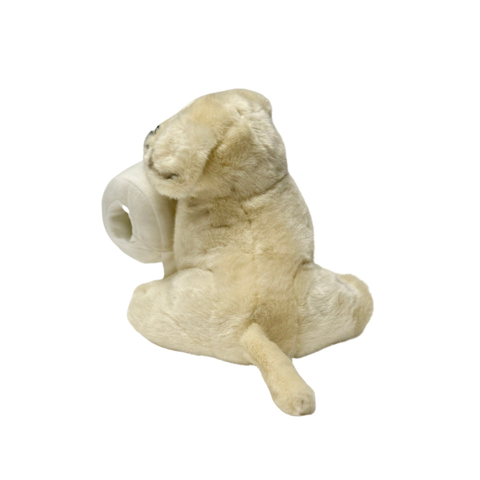 Adorable Plush Puppy Toy Holding a Roll - Cuddly Companion for Kids