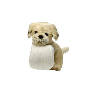 Adorable Plush Puppy Toy Holding a Roll - Cuddly Companion for Kids