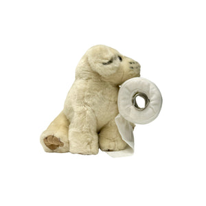 Adorable Plush Puppy Toy Holding a Roll - Cuddly Companion for Kids