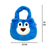 Fluffy Blue Bear Kids' Shoulder Bag – Fun and Adorable Companion