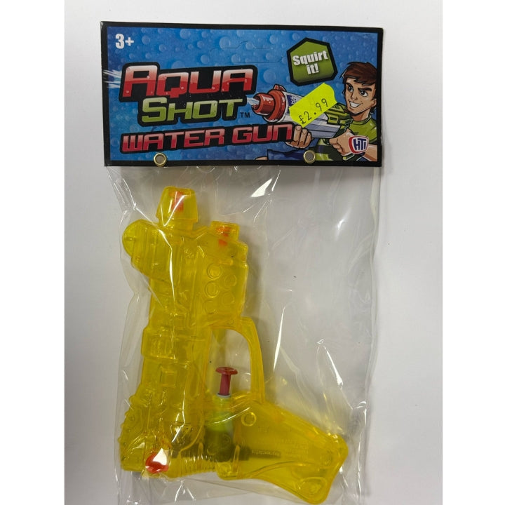 Aqua Shot Water Gun - Orange, Green, Yellow, Blue Fun for Kids