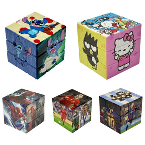 High Speed Sticker less Hydrographic Printed 3D Effect 3x3 Magic Rubik Cube Puzzle Toy