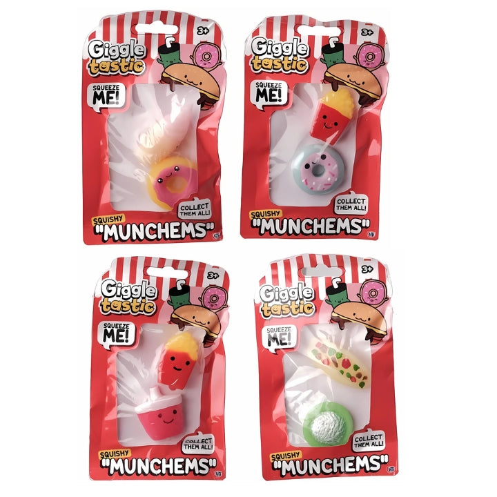 Squishy Munchems Assorted 2-Pack - Cute Food-Inspired Sensory Toys for Kids