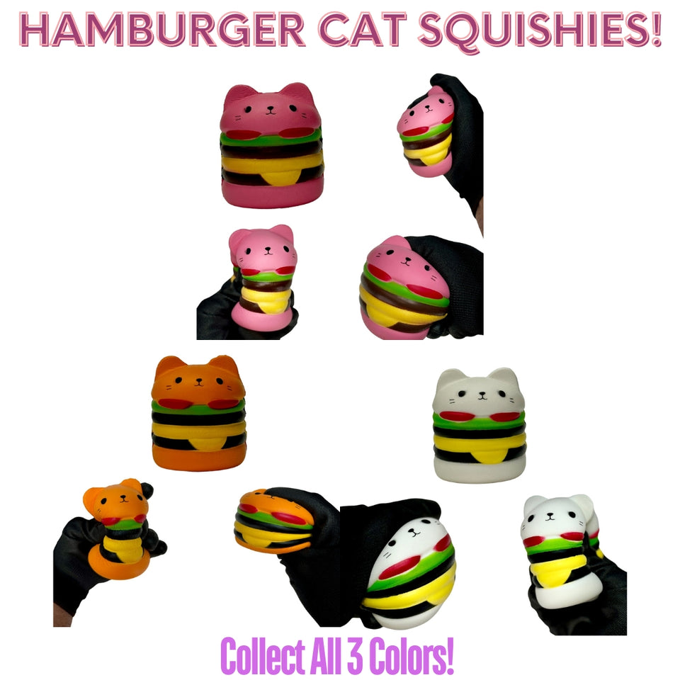 Hamburger Cat Jumbo Slow Rising Bread Squishies Toy