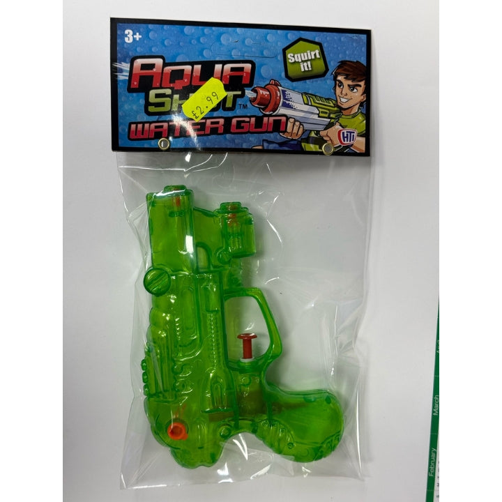 Aqua Shot Water Gun - Orange, Green, Yellow, Blue Fun for Kids